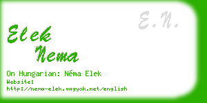 elek nema business card