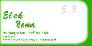 elek nema business card